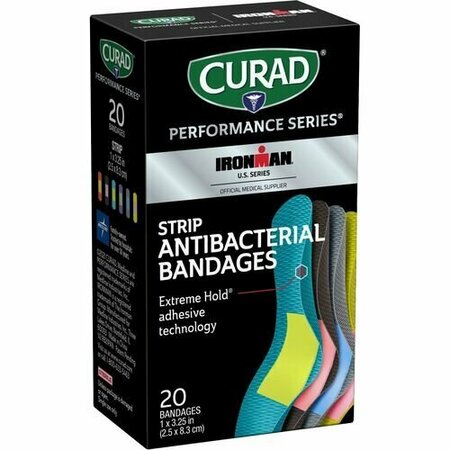 MEDLINE Bandages, Antibacterial, Extreme Hold, 1inx3-1/4in, AST, 24PK MIICURIM5020V1